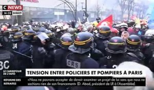 EN DIRECT - Manifestation de pompiers à Paris: Des tensions éclatent avec les forces de l’ordre dans le cortège - VIDEO
