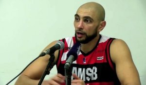 Karim Atamna après la défaite d'Aix-Maurienne à Fos Provence Basket