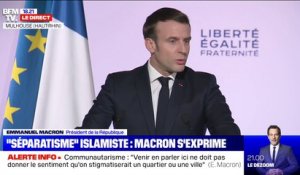 Emmanuel Macron: "On ne doit jamais accepter que les lois de la religion puissent être supérieures à celles de la République"