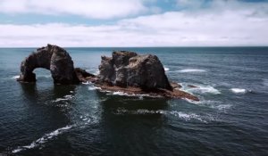 Drone view - arc of rocks