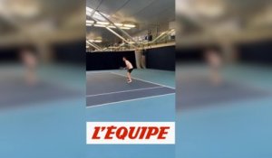 Andy Murray se teste à l'entraînement - Tennis - ATP