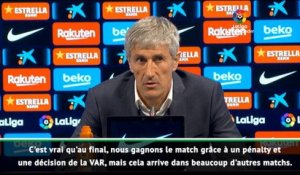 27e j. - Selon Setién, le Barca a mérité la victoire, pénalty ou pas