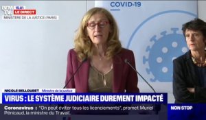 Nicole Belloubet annonce "deux cas de coronavirus confirmés dans deux juridictions" au ministère de la Justice
