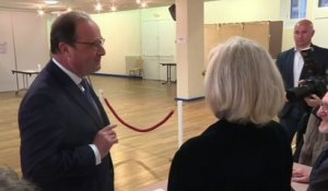 Municipales: François Hollande vient de voter à Tulle