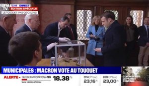 Municipales: Emmanuel et Brigitte Macron ont voté au Touquet
