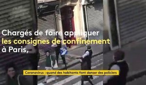 Coronavirus : des habitants confinés font danser des policiers à Paris
