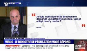 Pour Jean-Michel Blanquer, il y a "volontariat suffisant" chez les instituteurs "pour éviter d'avoir recours à l'astreinte"