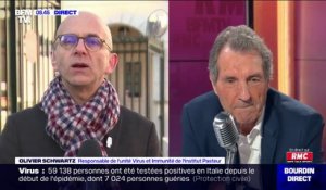 Le professeur Olivier Schwartz estime que "le virus n'est pas considéré comme un virus se baladant dans les airs"