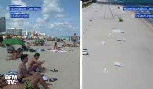 Coronavirus: les plages de Miami sont désormais vides alors que des étudiants y fêtaient leur spring break quelques jours plus tôt