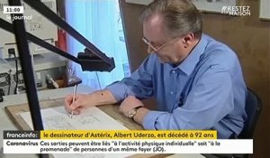 Albert Uderzo, le dessinateur d'Astérix, est décédé à l'âge de 92 ans "d'une crise cardiaque sans lien avec le coronavirus", annonce sa famille
