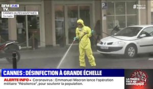 Coronavirus: grande opération de désinfection dans les rues de Cannes