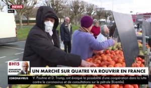 Coronavirus : un quart des marchés alimentaires vont rouvrir en France