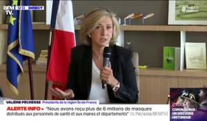 Valérie Pécresse: "On devrait définir des zones d'équipement prioritaires dans lesquels les agents publics devraient avoir des masques"