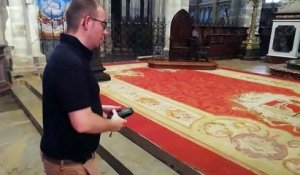 Bazas : Le monumental tapis de la cathédrale Saint Jean-Baptiste
