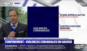 Violences conjugales: Adrien Taquet annonce "une tendance à la hausse" des appels au 119