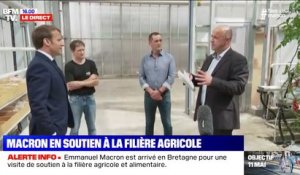 Emmanuel Macron en Bretagne en soutien à la filière agricole