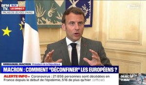 Emmanuel Macron: "Face à cette crise, il nous faut être très vigilant à la solidité, l'unité de l'Union européenne"