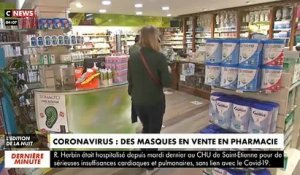 Coronavirus - Depuis hier, c'est la ruée vers les masques en pharmacie en déjà les premières ruptures de stock après seulement 24 heures !