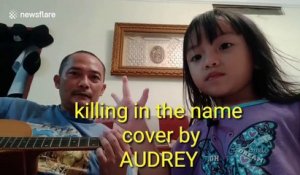 Father and daughter's cute rendition of Rage Against The Machine's 'Killing In The Name' goes viral