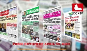 CAMEROONIAN PRESS REVIEW OF APRIL 30, 2020