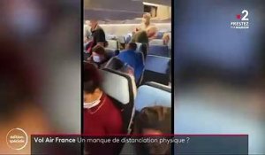Coronavirus - 15 jours après la polémique sur le Paris-Marseille, un nouveau vol Air France surpris en ne respectant pas la distanciation sociale... Et cette fois, c'est un voyage de 8h30 !