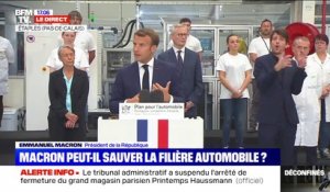 Emmanuel Macron : "L'après dans l'industrie automobile, c'est le monde de la motorisation électrique, ce sont les véhicules autonomes"