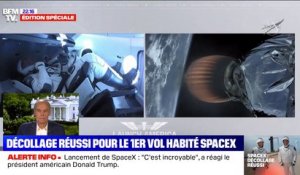 Lancement de SpaceX: "C'est incroyable", a réagi Donald Trump
