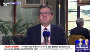 Racisme: "On ne peut pas accepter qu'on considère qu'il y a 2 ou 3 France selon la couleur de peau", déclare Jean-Luc Mélenchon
