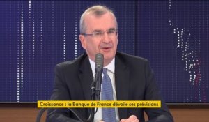 "L'économie française remonte assez rapidement [...] mais nous sommes loin d'être sortis d'affaire", selon François Villeroy de Galhau, gouverneur de la Banque de France qui prédit un retour à la normale "mi-2022"