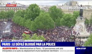 Paris: le rassemblement se déroule globalement dans le calme, malgré quelques tensions rue de Turbigo