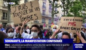 La colère des soignants après l'intrusion des casseurs dans leur manifestation