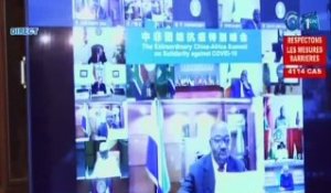 RTG / Le président Ali Bongo Ondimba prend part au sommet extraordinaire Chine-Afrique organisé par visioconférence à Pékin sur la solidarité contre la COVID-19