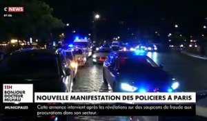 Regardez les images des dizaines de policiers qui ont manifesté une nouvelle cette nuit par surprise, Place d Italie à Paris,