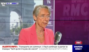 Elisabeth Borne considère qu'il faut continuer à porter le masque dans les transports en commun "tant qu'on n'a pas de vaccin"