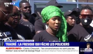 Pour Assa Traoré, si la fresque en hommage à Adama Traoré est dégradée "le seul responsable sera le syndicat Alliance"