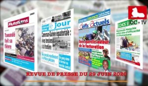 REVUE DE PRESSE CAMEROUNAISE DU 29 JUIN 2020