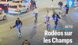 Champs-Elysées : le danger des rodéos à trottinette électrique, sous gaz hilarant