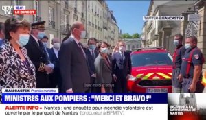"Votre engagement sans faille a permis que ce drame ne dégénère trop": les mots de Castex aux pompiers à Nantes