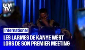 Les larmes de Kanye West en évoquant l’avortement lors de son premier meeting