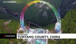 La plus haute balançoire du monde a été inaugurée en Chine