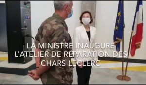 La ministre inaugure l'atelier de réparation des chars Leclerc