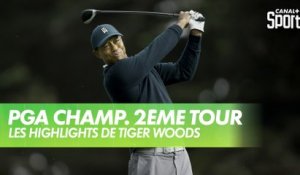 Golf - PGA Championship : Les highlights de Tiger Woods dans le 2ème tour.