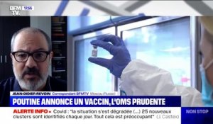 Coronavirus: Vladimir Poutine annonce un vaccin, l'OMS appelle à la prudence