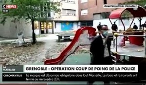 Opération de police à Grenoble, hier soir, après les vidéos d'individus lourdement armés paradant dans les rues