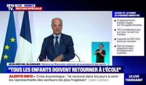 Coronavirus: Jean-Michel Blanquer évoque "des mesures localisées" dans les écoles en cas de contaminations