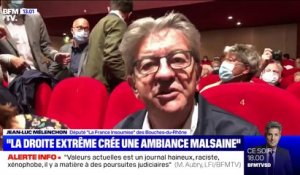 Couverture de Valeurs Actuelles: pour Jean-Luc Mélenchon, "la droite extrême crée une ambiance malsaine"
