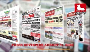 CAMEROONIAN PRESS REVIEW OF AUGUST 31, 2020