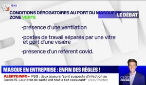 Où et dans quel cas peut-on retirer son masque en entreprise ?