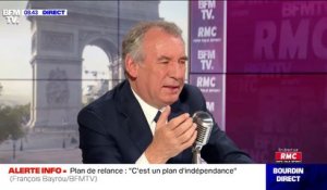 Pour François Bayrou, le plan de relance du gouvernement "est un plan d'indépendance"