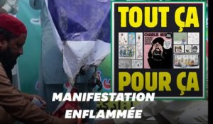 Le drapeau français brûlé au Pakistan contre la Une de Charlie Hebdo